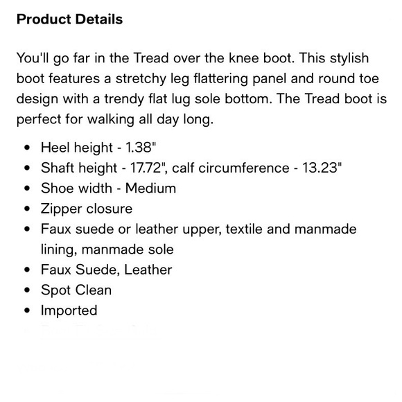 NWOB NINE WEST TREAD OVER THE KNEE LEATHER LUG SOLE BOOTS - Picture 8 of 8